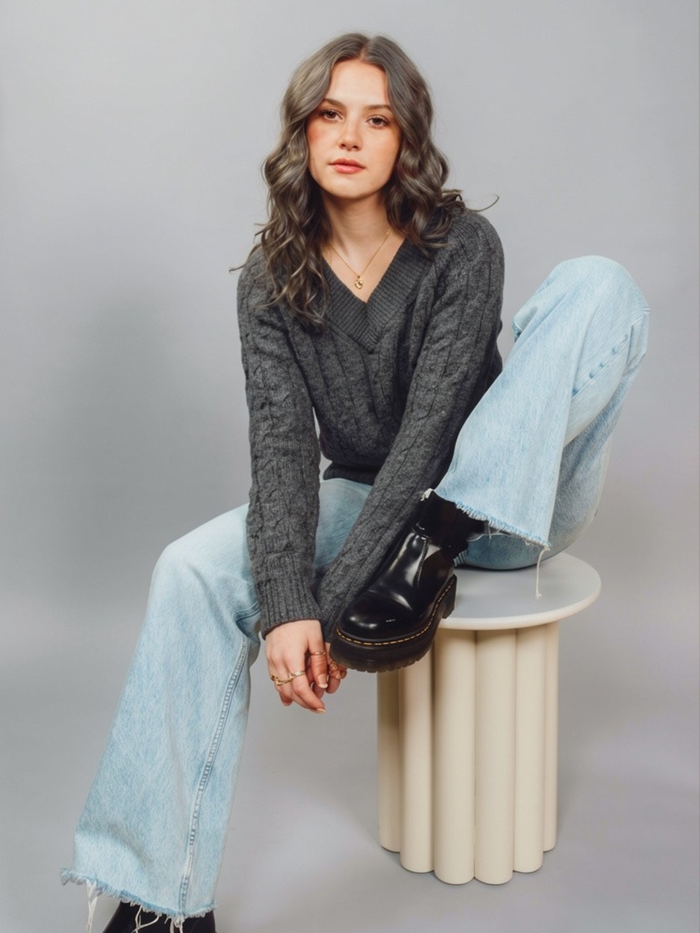 Old Navy Dark Charcoal Knit Cropped Sweater | NWT | Size Large (L)